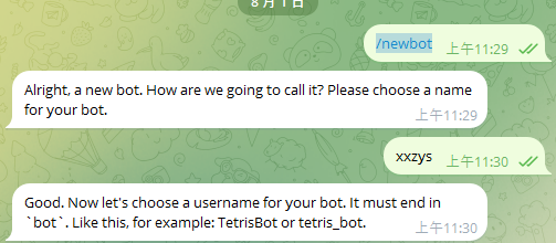 教你电报创建属于自己的机器人