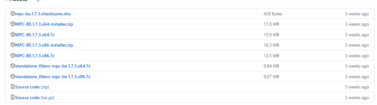 windows音视频播放器——MPC-BE
