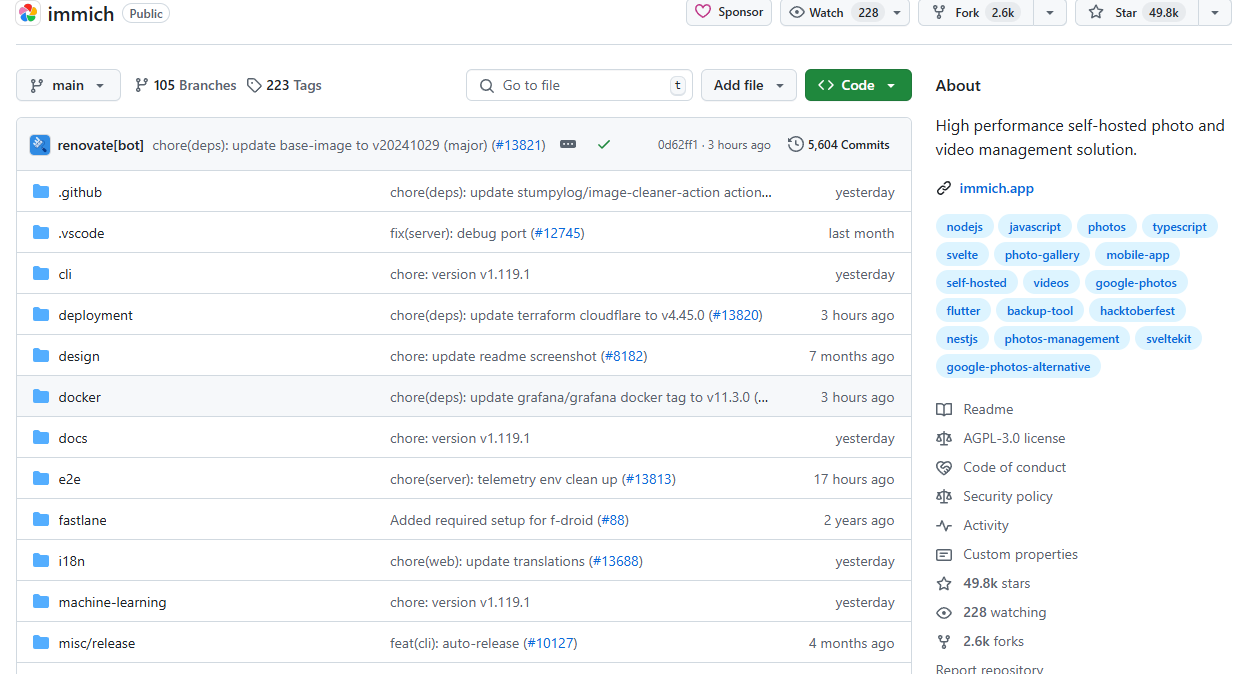 自建自建照片管理——immich